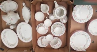 A collection of Johnsons Bros Summer chintz tea and dinner ware to include 6 dinner plates, 6