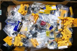 A collection of Scalextric & FLT Model Product Pit Lane spares including Spares, Hubs, Lights ,