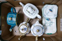 A collection of Price Kensington , Sadler & similar decorative teapots together with Royal Doulton