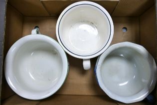 Three Vintage Decorated Guzunders / bed pans