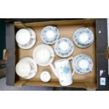 A collection of continental floral decorated tea ware