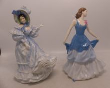 Royal Doulton figure Loving Thoughts HN4788 together with Forget Me Nots HN3700 (2).