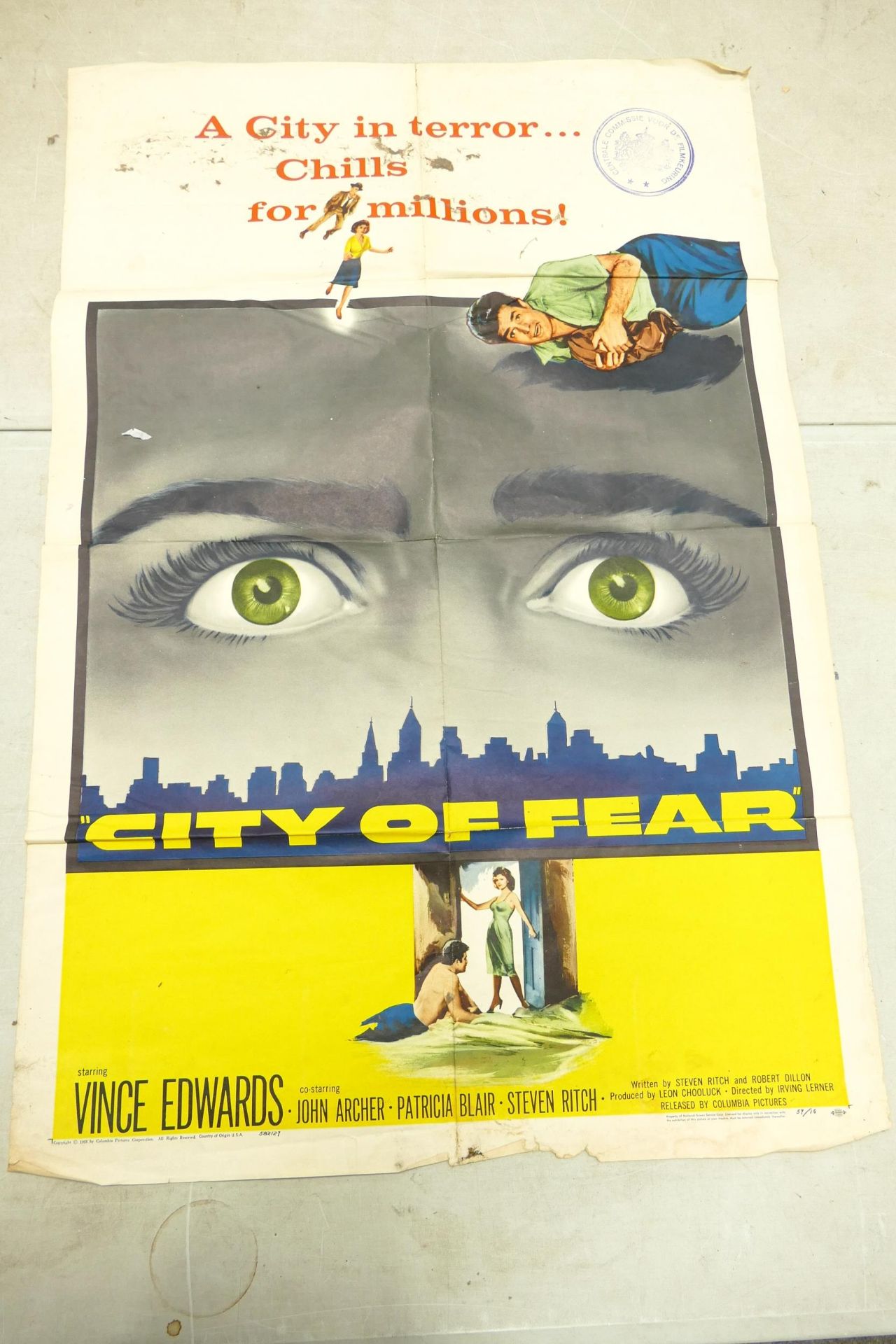 A collection of vintage cinema advertising posters in poor condition including Jazz boat, City of - Image 3 of 7