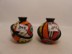A pair of Lorna Bailey Gyroscope Vases (9.5cm high) (2)