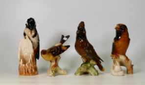 Four Glazed Goebel figures of Birds, tallest 18cm(4)