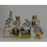 Boxed Royal Albert Beatrix Potter Figures Cousin Ribby, Mrs Tittlemouse, Piglin Bland, Old Women