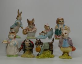 Boxed Royal Albert Beatrix Potter Figures Cousin Ribby, Mrs Tittlemouse, Piglin Bland, Old Women