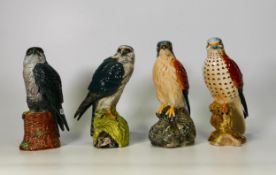 Beswick Beneagles Bird Decanters Peregrine Falcon, Merlin, Kestrel & Kestrel 2316(4)