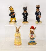 Royal Doulton Bunnykins Figures to include Astro Db20, Fireman DB75, Policeman Db64, Postman