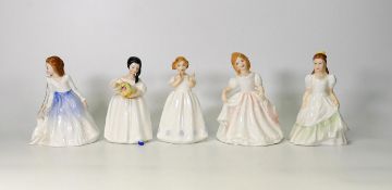 Royal Doulton lady figures to include Kerry HN3036, Catherine HN3044, Amanda HN2996, Andrea HN3058