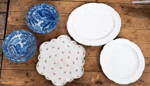 Shelley Dainty oval platter, meat plate together with Wileman & Co cabaret tray and two Copeland