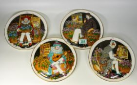 Four Royal Doulton Collectors International Wall Plaques after Ben Black