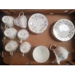 Duchess tranquility patterned tea set to include milk/sugar and 6 trios