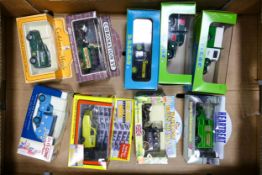 A mixed collection of boxed model vehicles including Hobbycar , Corgi, Days Gone, Lledo etc (9)