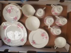 Duchess 21 piece floral tea set