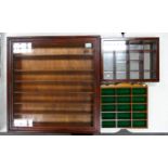 Three Wall Mounted Model Display Cabinets, largest 66 x 64cm (3)