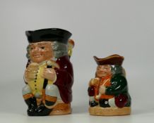 Royal Doulton Toby Jugs to include Jolly Toby & Honest Measure, tallest 15.5cm together with Royal