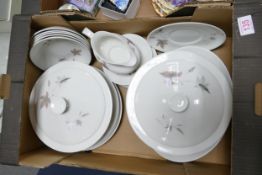 Royal Doulton Tumbling Leaves Patterned dinner ware to include Tureens, dinner plates, bowls etc