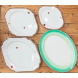 Shelley oval and round platters to include patterns 11792, and 12323 (4)