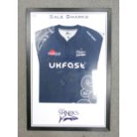 Framed Rugby Union T Shirt of the Manchester Sale Sharks