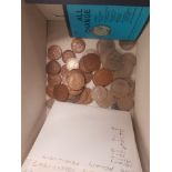 A collection of pre decimal pennies & threepences