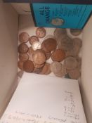 A collection of pre decimal pennies & threepences