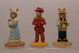 Royal Doulton Limited Edition Bunnykins Figures to Include Trumpet Player Bunnykin DB210 Together