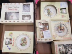 Collection of Royal Doulton boxed Bunnykins sets to teatime set, story set ect.