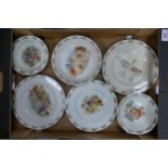Collection of Royal Doulton Bunnykins plates and bowls to include baby plate