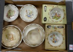 Collection of Royal Doulton Bunnykins bowls to include new in box sets