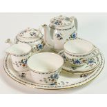 Shelley Bachelor set with tray, Bute shape, pattern 11280 Chelsea consisting of 2 x tea pots,