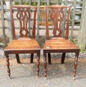 Two 19th Century Chippendale Style Country Chairs(2)