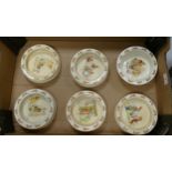 collection of six Royal Doulton bunnykins oatmeal bowls from designes by Barbara Vernon