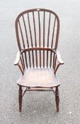 19th Century Windsor Type Hoop back Farmhouse Chair