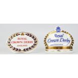 two royal crown derby porcelain point of sales