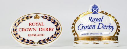 two royal crown derby porcelain point of sales