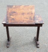 19th Century Small Pine Reading Table, length 74cm, height 66cm & depth 36cm