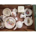 Collection of Royal Doulton Bunnykins to include tea pot, loving cups, beaker ect.