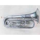 Chromed Brass Band Instrument flugelhorn, more instruments from this clearance featured in the