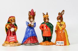 Royal Doulton Bunnykins figures to include Juliet DB283, Sundial DB213, Prince John DB266, Fortune