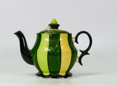 Lorna Bailey green, cream and black tea pot