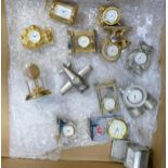 A Collection of novelty and miniatures clocks