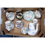 A mixed collection of items to include Sutherland Floral decorated Cups & Saucers. Art Deco