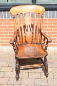 19th Century Windsor Type Farmhouse Arm Chair