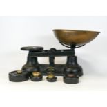 The Salter Staffordshire weighing scales with weights