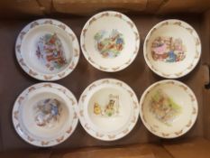 Collection of Royal Doulton Bunnykins bowls