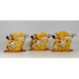Royal Doulton 101 Dalmations figures to include 3x Pups in the Armchair DM11