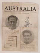 Interesting Cricket memorabilia, Australia Souvenir tour programme 1956