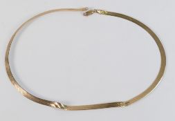 9ct hallmarked gold necklet, badly damaged, 6.12g