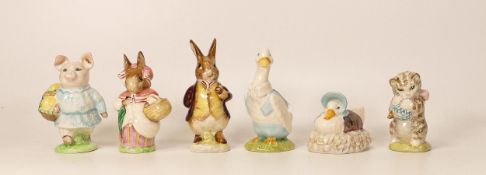 Beswick Beatrix Potter figures to include Jemima Puddleduck, Miss Moppet, Mr Drake Puddleduck, Mrs